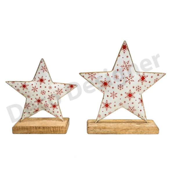 CR1504 - Christmas Star Decoartion on Wood Base
