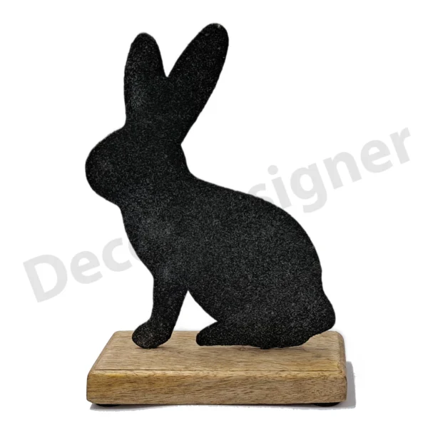 EA1702 - Easter Decoration Rabbit on Wood Base
