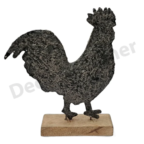 EA1703 - Easter Decoration Cock on Wood Base