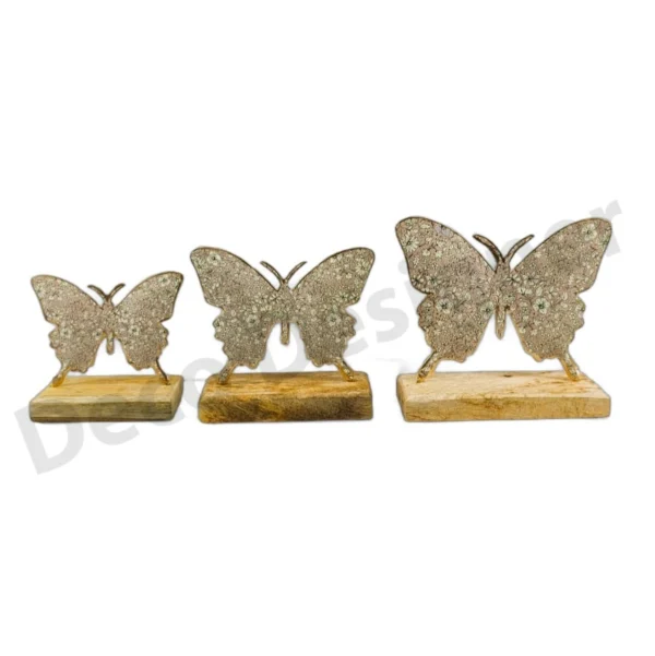 EA1714 - Easter Butterfly Decoration on Wood Base