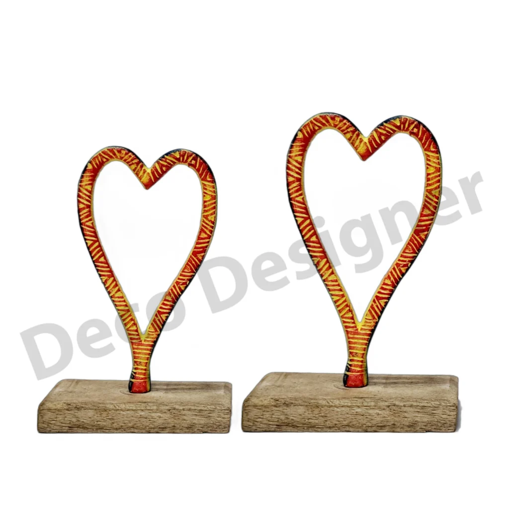 EA1735 - Easter Heart Decoration on Wood Base