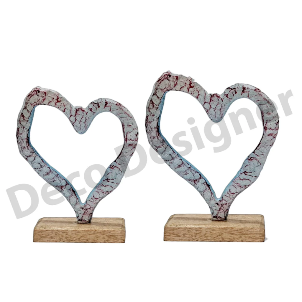 EA1741 - Easter Heart Decoration on Wood Base