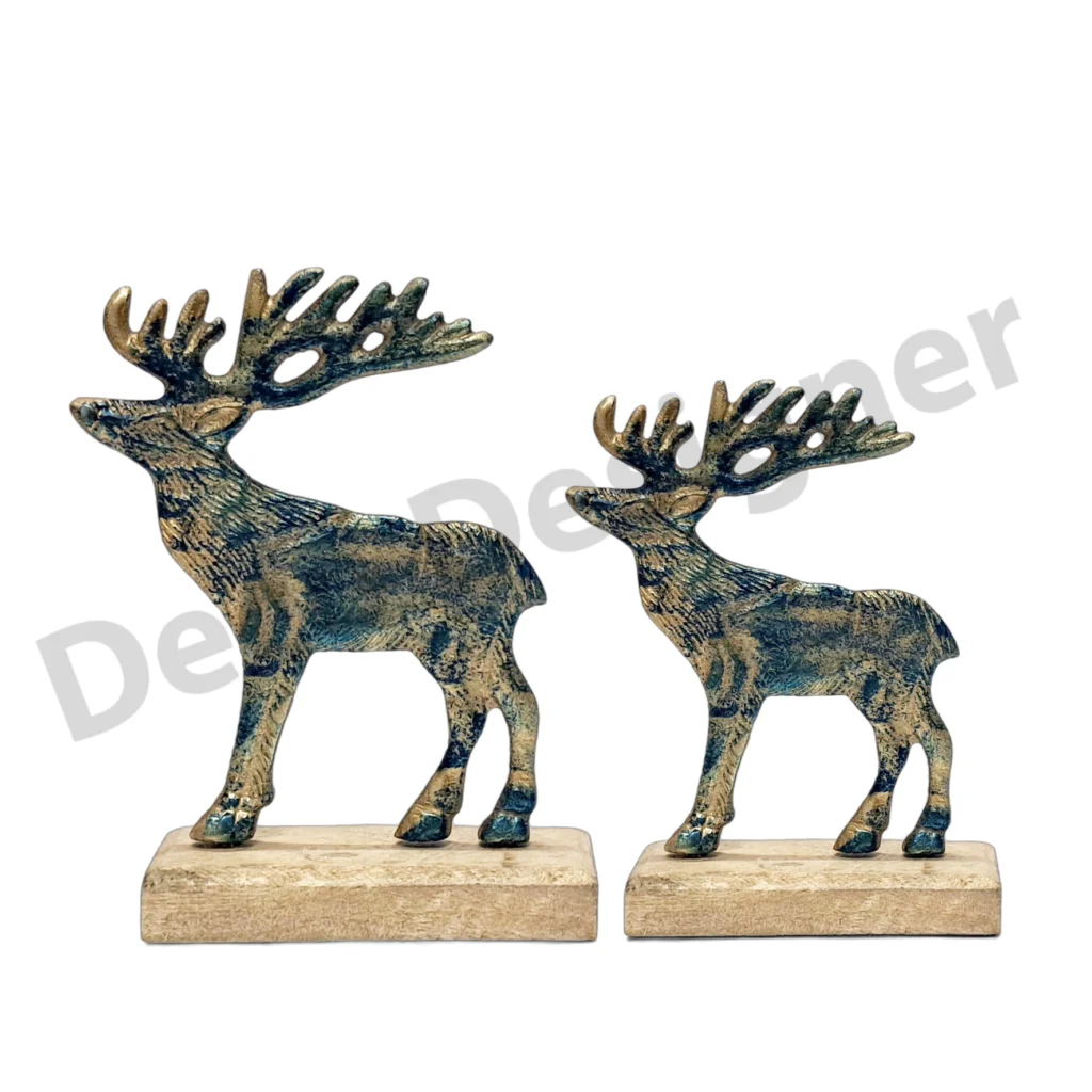 EA1747 - Easter Deer Decoration on Wood Base