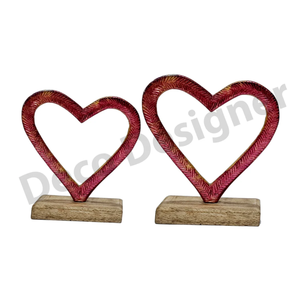 EA1761 - Easter Heart Decoration on Wood Base