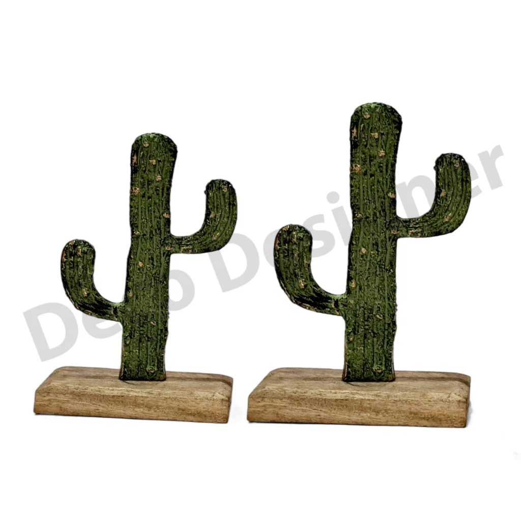 EA1774 - Easter Cactus Decoration on Wood Base