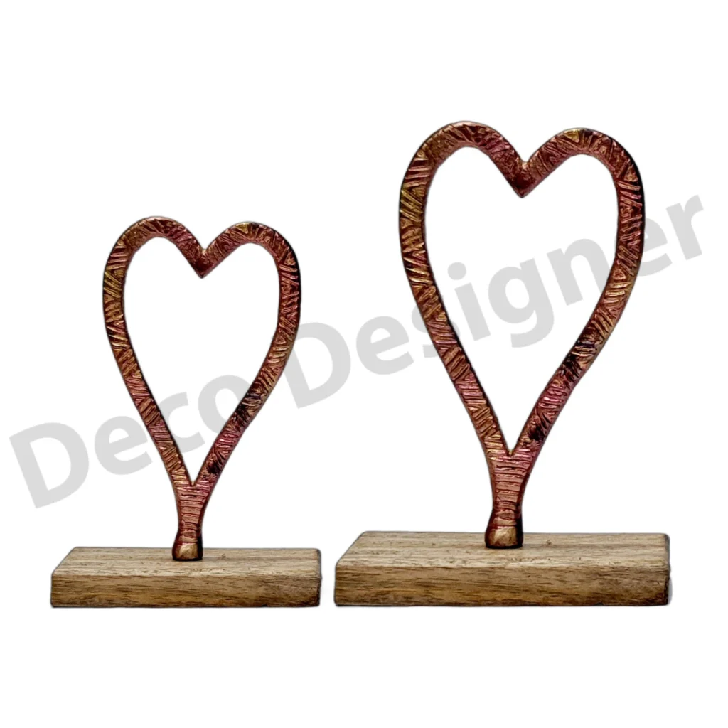 EA1776 - Easter Heart Decoration on Wood Base