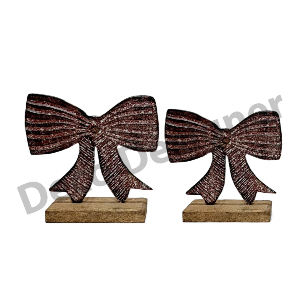 EA1784 - Easter Bow Decoration on Wood Base