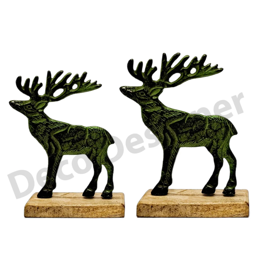 EA1787 - Easter Deer Decoration on Wood Base