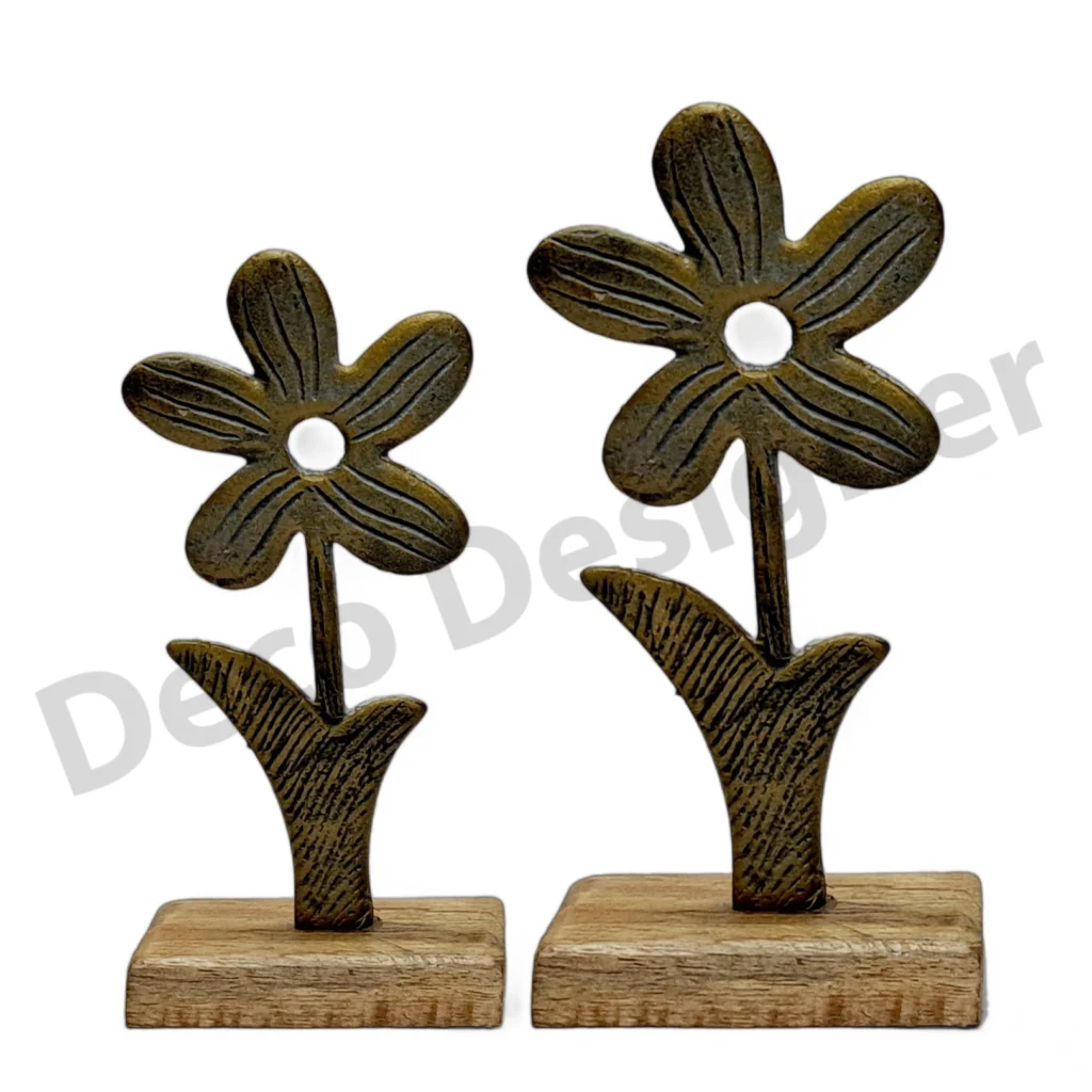 EA1794 - Easter Flower Decoration on Wood Base