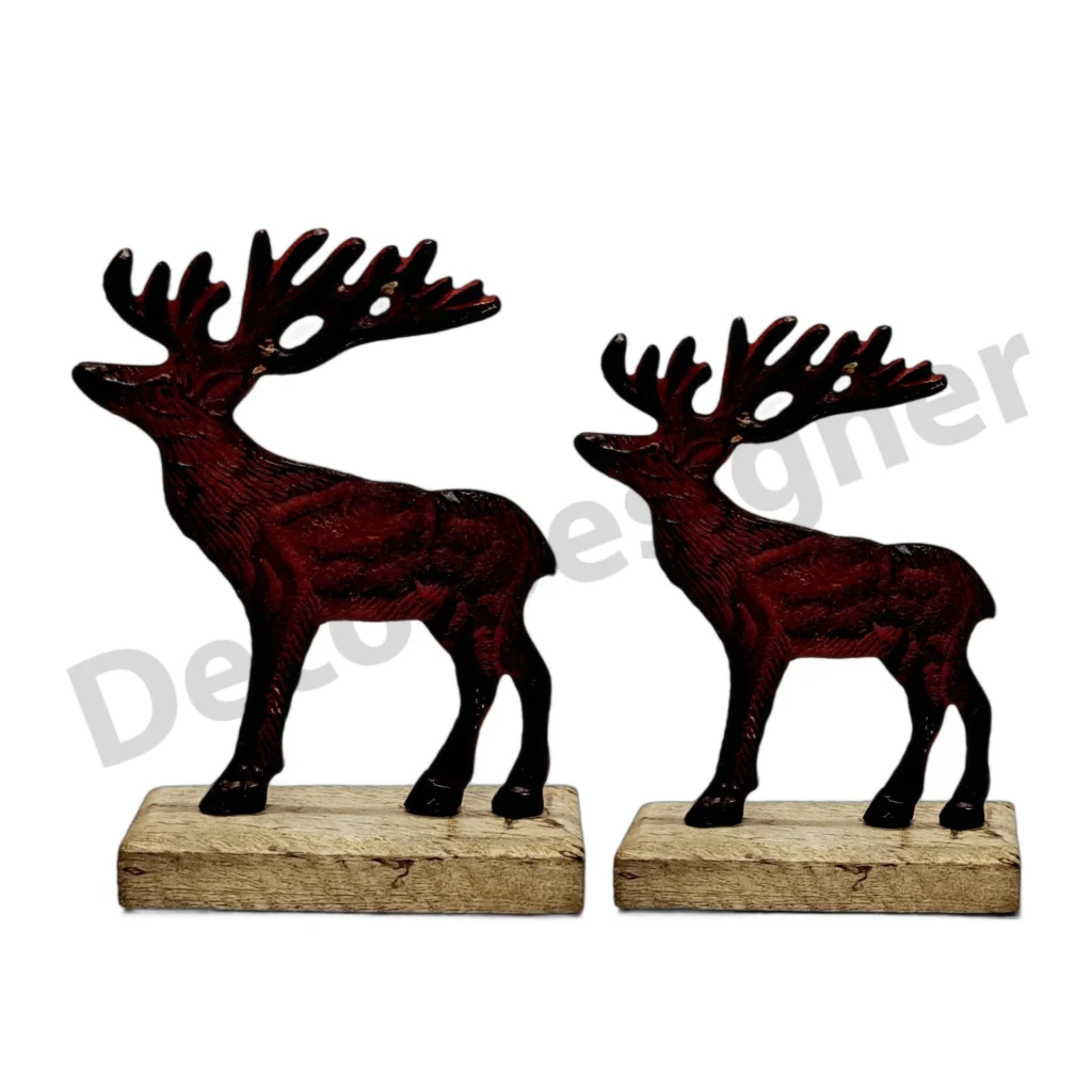 EA1797 - Easter Deer Decoration on Wood Base