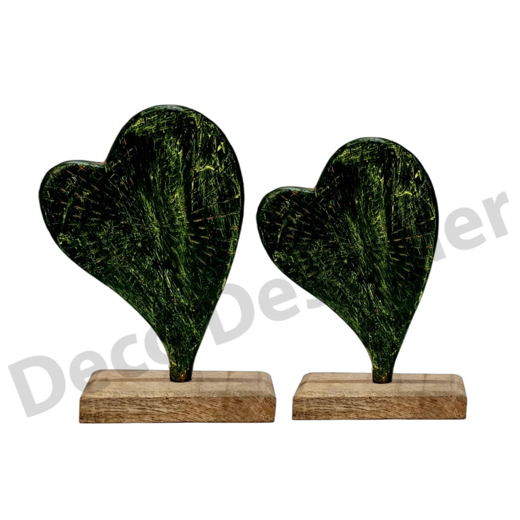EA1799 - Easter Heart Decoration on Wood Base