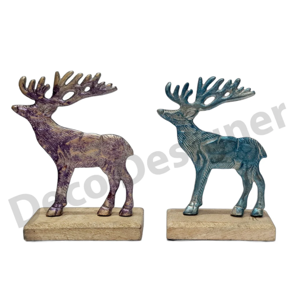 EA1807 - Easter Deer Decoration on Wood Base