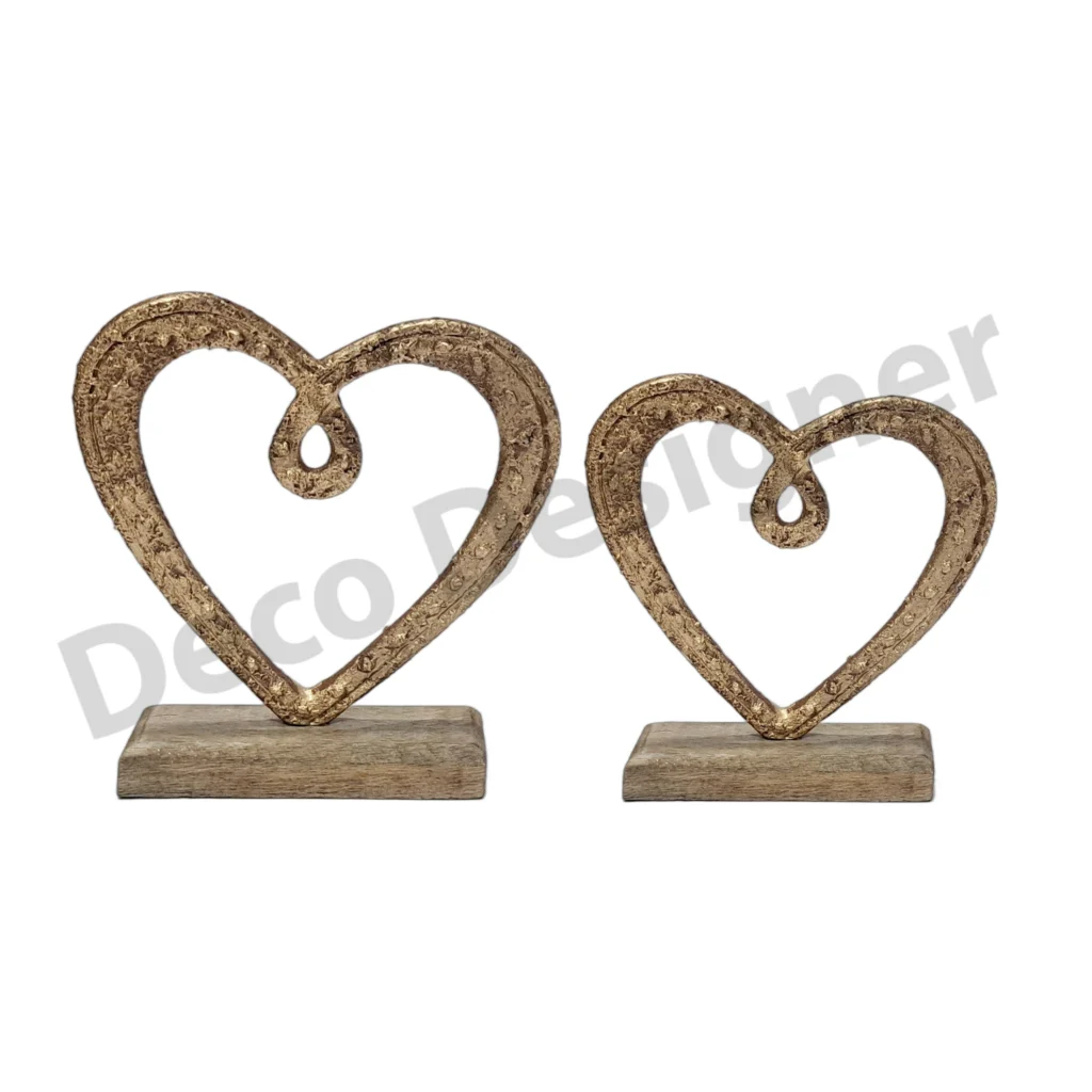 EA1813 - Easter Heart Decoration on Wood Base