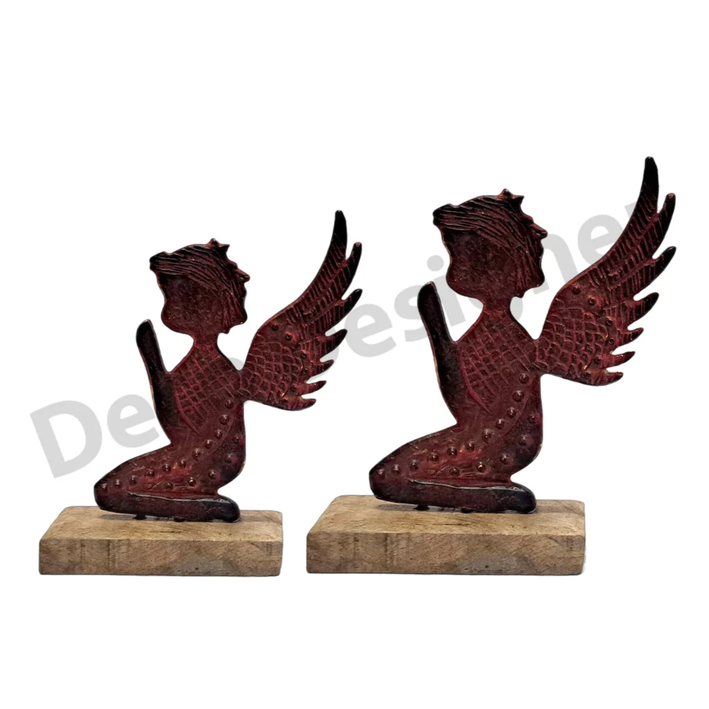 EA1827 - Easter Angel Decoration on Wood Base