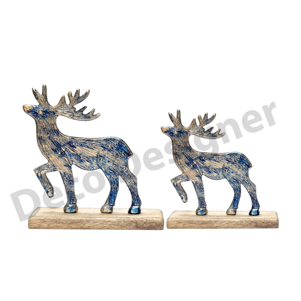 EA1833 - Easter Deer Decoration on Wood Base
