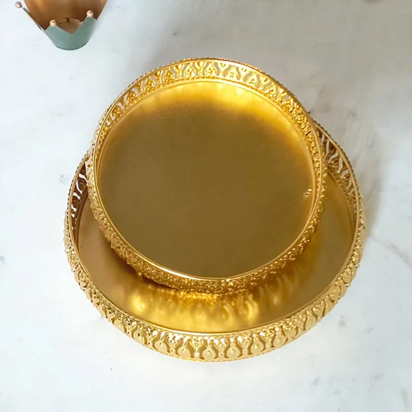 Premium metal tray set for corporate gifting and festive occasions